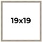 Square Classic Modern Silver Picture Frame - UV Acrylic, Foam Board Backing, Hanging Hardware